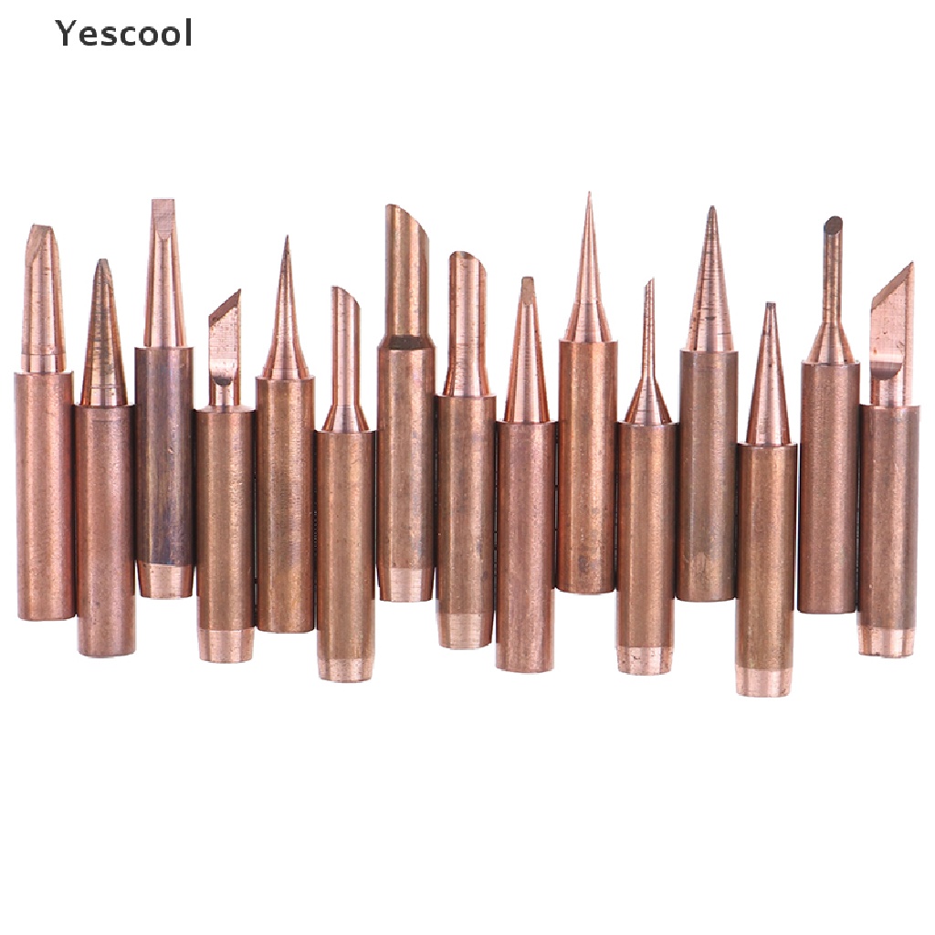 Yescool 10pcs / lot Ujung solder Besi Tembaga Diamagnetik 900m-t-k