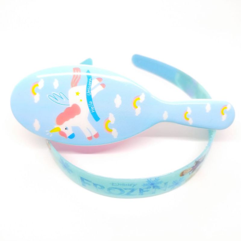 Sisir Anak karakter Pony Unicorn 3 D Paddle Comb Bonus Bando