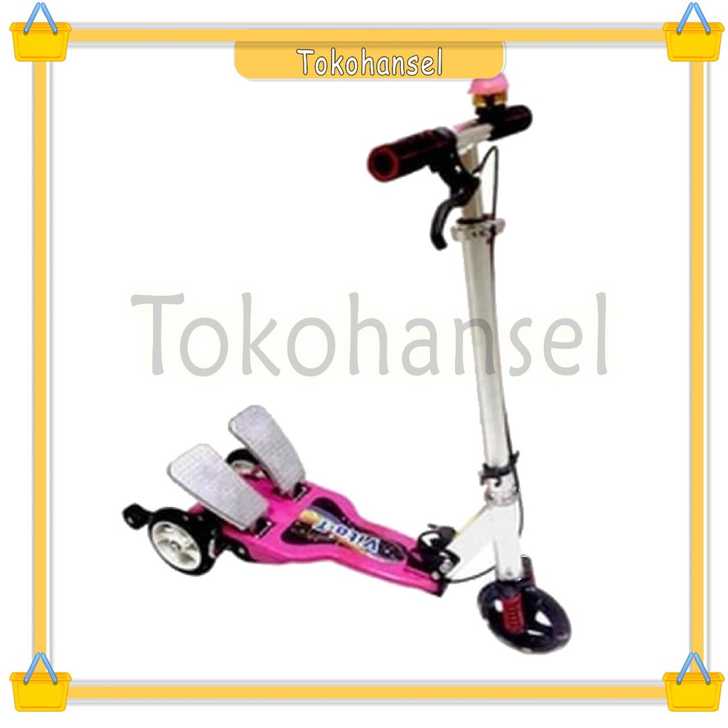Skuter Anak Injak Dual Pedal Mainan Scooter Anak Otoped Dua Pedal