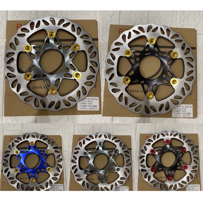 Piringan Cakram Disc ROTOR N166 Floting CNC 220mm Lubang 4 Front Disc Break Mio Beat Vario Jupiter Z MX Nouvo Scoopy Click Vario125 150 FOURSIX_46