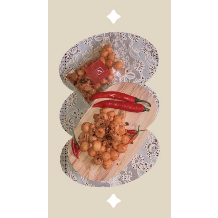 

Cimol Kering Pedas Daun Jeruk