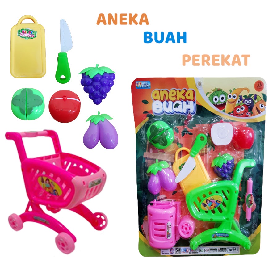 Sekawantoys Mainan Anak Sayur - Sayuran Potong Perekat / Fruits&amp;Vegetables TERMURAH!! (SKW.005104)