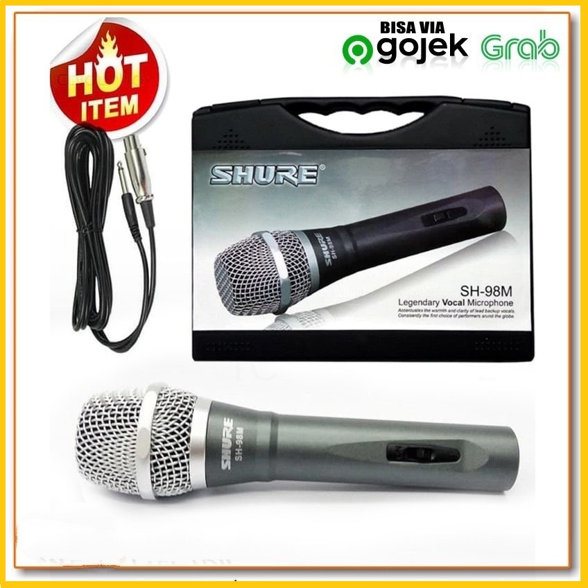 Mic Kabel SHURE SN 98 KOPER Legandary Vocal Microphone suara mantap