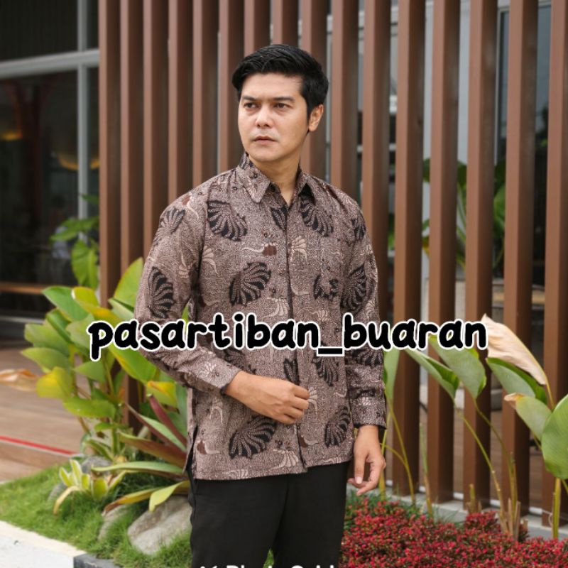 Kemeja Batik Pria Lengan Panjang Size M L XL XXL Baju Batik Kantor