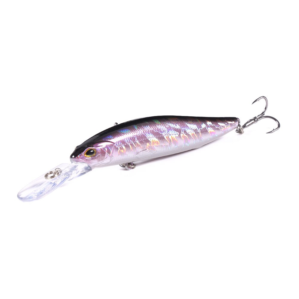 Hengjia 1pcs Casting Minnow Tenggelam Ikan Kecil 13cm 15.5g Magnet Memancing Umpan Laser Fishing Lures Buatan Plastik Keras Untuk Memancing