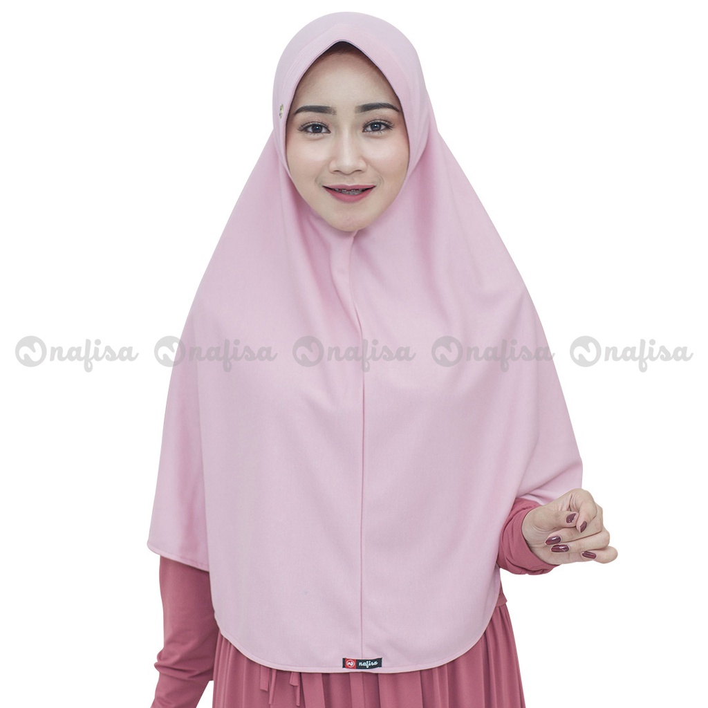 Hijab Instan Khimar Pad Antem ASHA XL Jilbab Instan Kaos Jumbo Kerudung Bergo Syari Pad Kecil