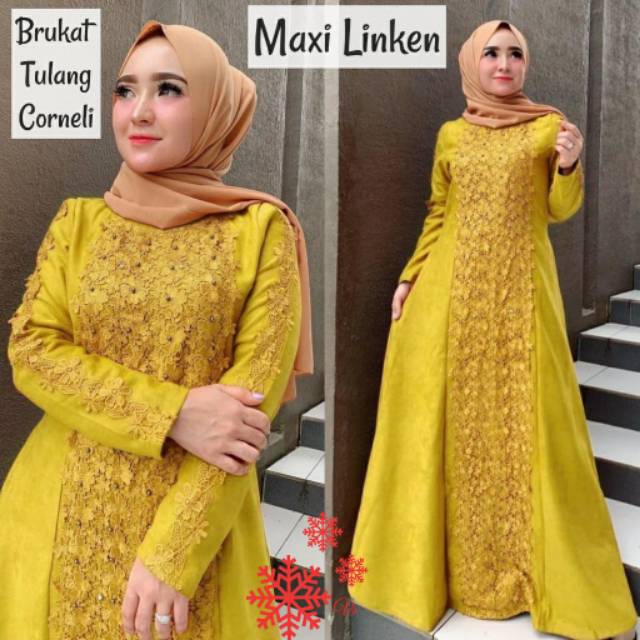 MAXY LINKEN MOSCREPE BRUKAT FASHION WANITA MUSLIM MURAH VSHM ADA VIDEO REAL PICT