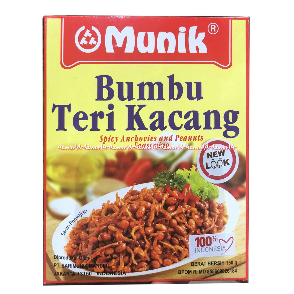 Munik  Bumbu Teri Kacang Spicy Anchovies and Peanuts Bumbu Instan 150gr