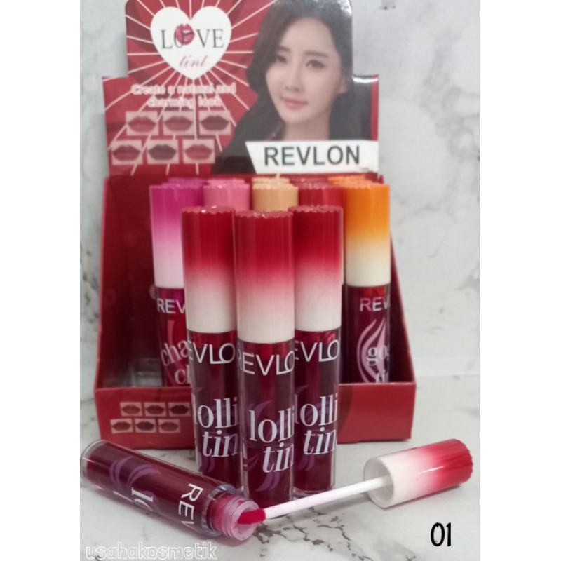 BEST SELLER  LIP TINT  LOVE  REVLON |  LIP TINT BRIGHT COLORS HARUM PERMEN   NO.999 | 70379 -03