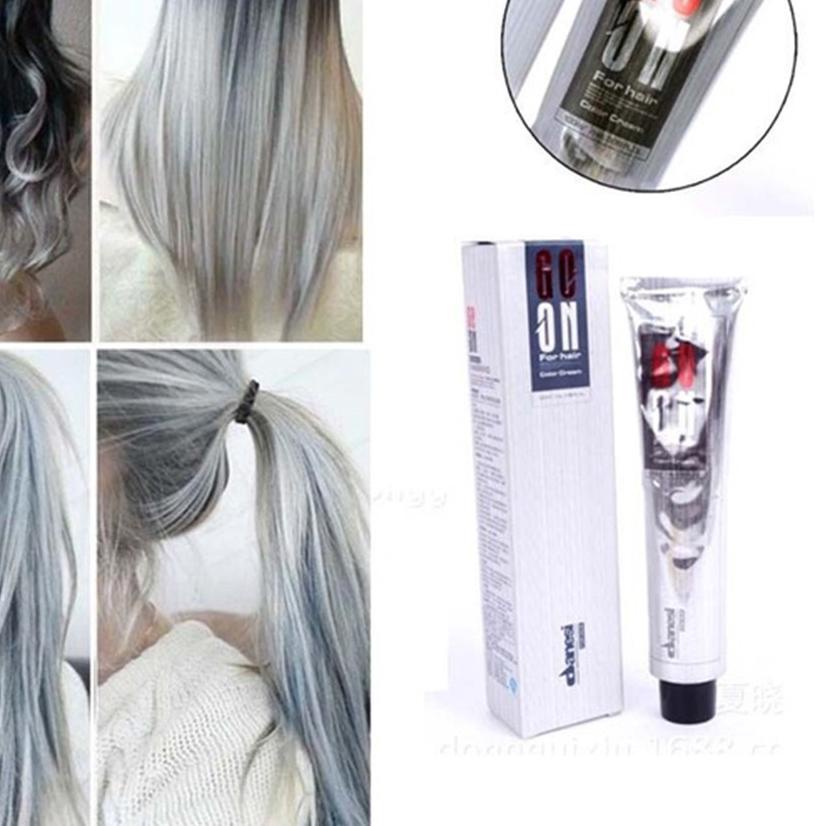 100ml Krim Pewarna Rambut Permanen Natural Warna Abu-Abu Muda - Cat Rambut Abu Abu Grey HAIR