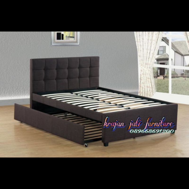 divan jati laci Velvet /divan/ranjang/dipan/tempattidur