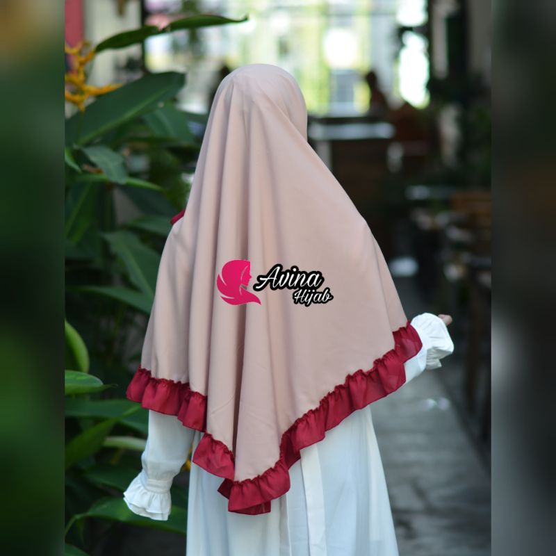 Khimar Kikis Kombinasi / Khimar Kikis 2 Warna / Khimar Syari Rempel-4