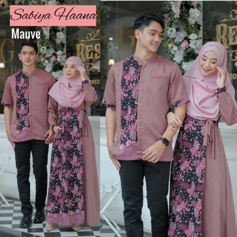 Baju Muslim Gamis Sabiya Batik Couple