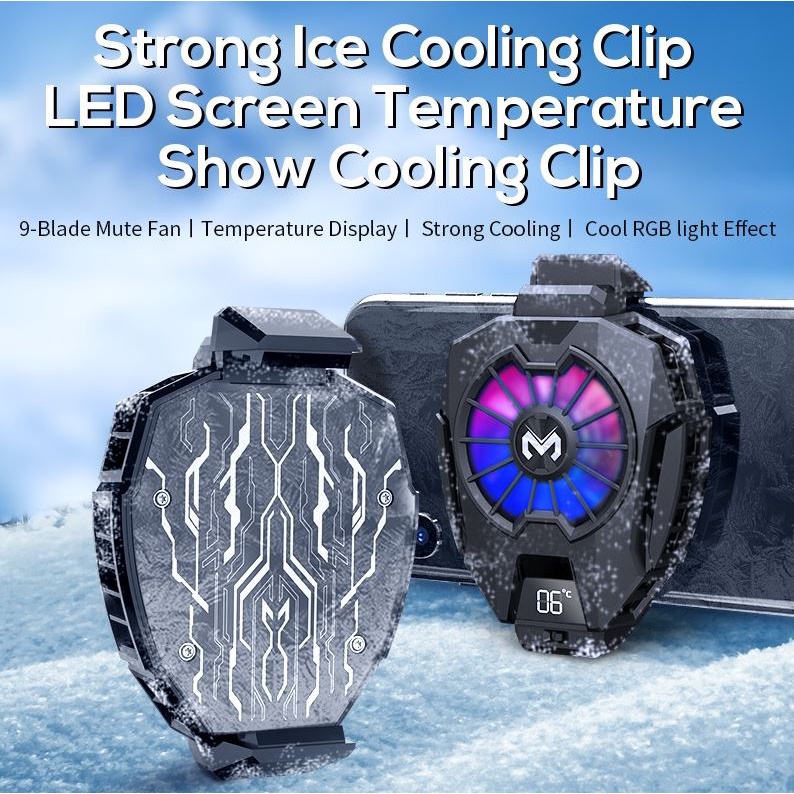 MEMO DL05 Pendingin HP Fan Cooler Radiator Cooling Fan Gaming PUBG ML  DL- 05 RGB LIGHT  Memo DL05 M