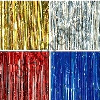 Tirai Rumbai Tirai Backdrop Curtain Slinger Foil Banner Fringe Metalik