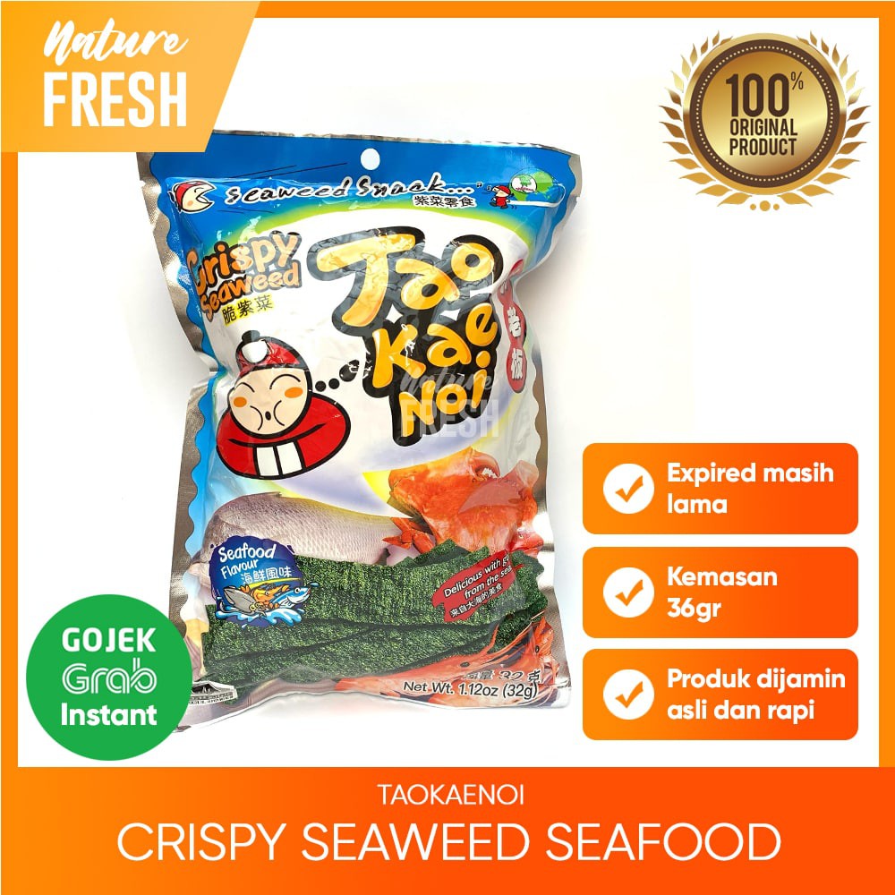 Tao Kae Noi Crispy Seaweed Original HotSpicy TomYum Seafood Japanese Sauce -Snack Rumput Laut Krispi