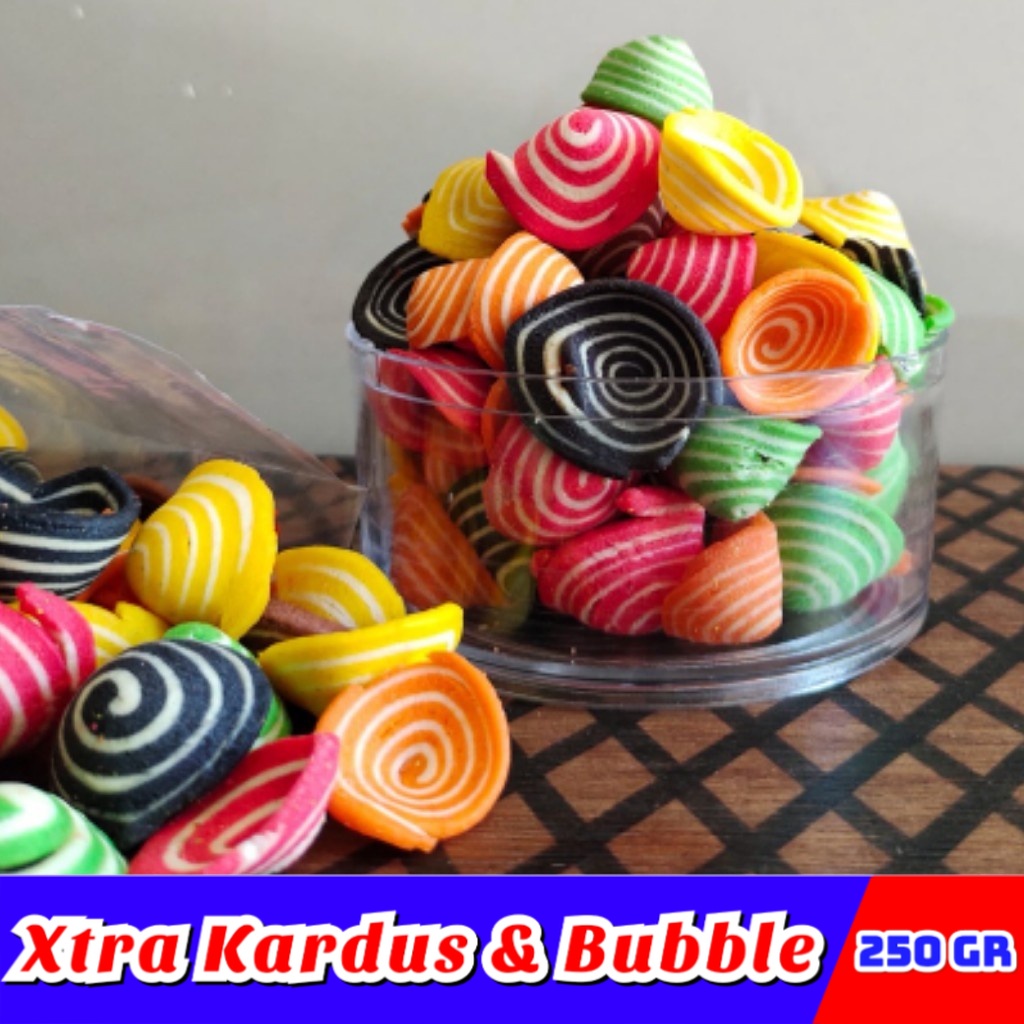 

Snack Kiloan Kuping Gajah Pelangi 250gr / Kuping Gajah Rainbow Mini Super - Jajanan Numere camilan sehat jajanan jadul snack kiloan