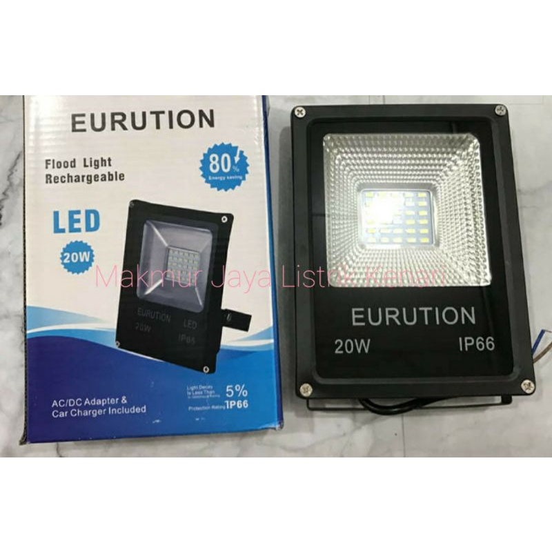 Lampu LED Sorot 20 watt 20 W EURUTION Flood light LED 20W 220V Outdoor