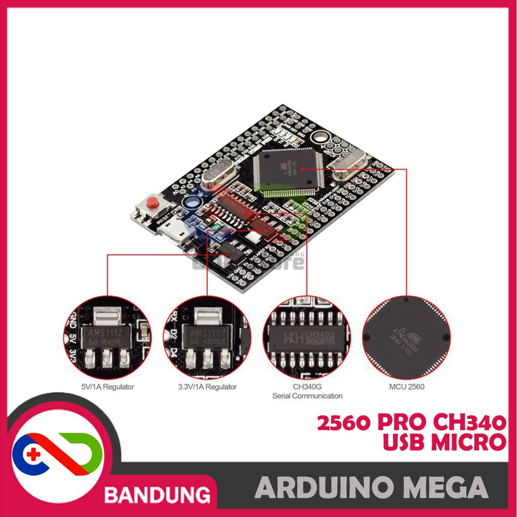 ARDUINO MEGA 2560 PRO CH340 MICRO USB