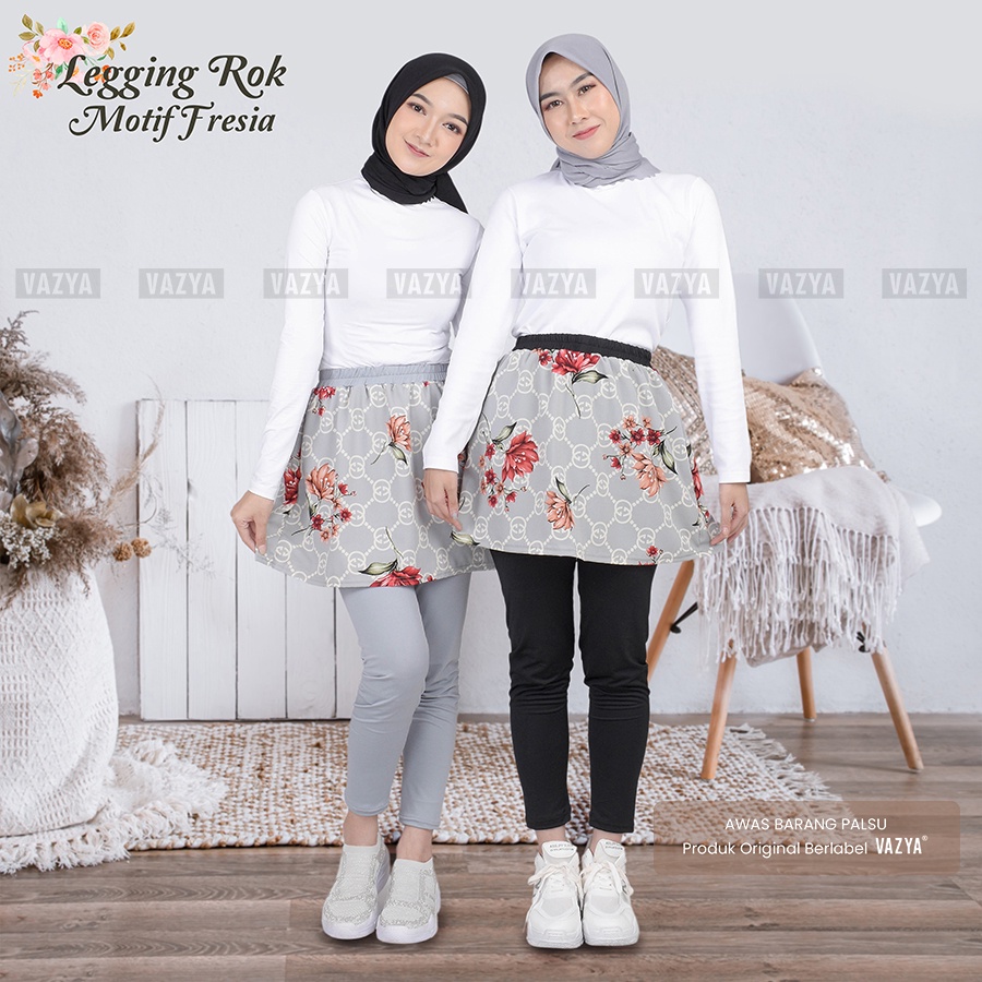 Legging Rok Motif Fresia Legging Olahraga Premium