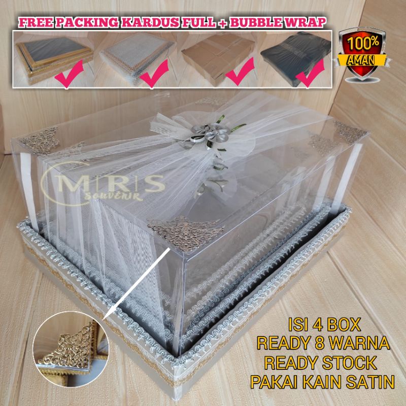 Box Mika Hantaran Seserahan Pernikahan Model Kekinian Full Hiasan Ornamen Aksesoris Renda