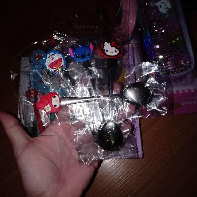 Sendok Teh Karakter Anak Hello Kitty Doraemon Murah Pajangan Hiasan Gelas Kopi Stainles Bayi Bekal