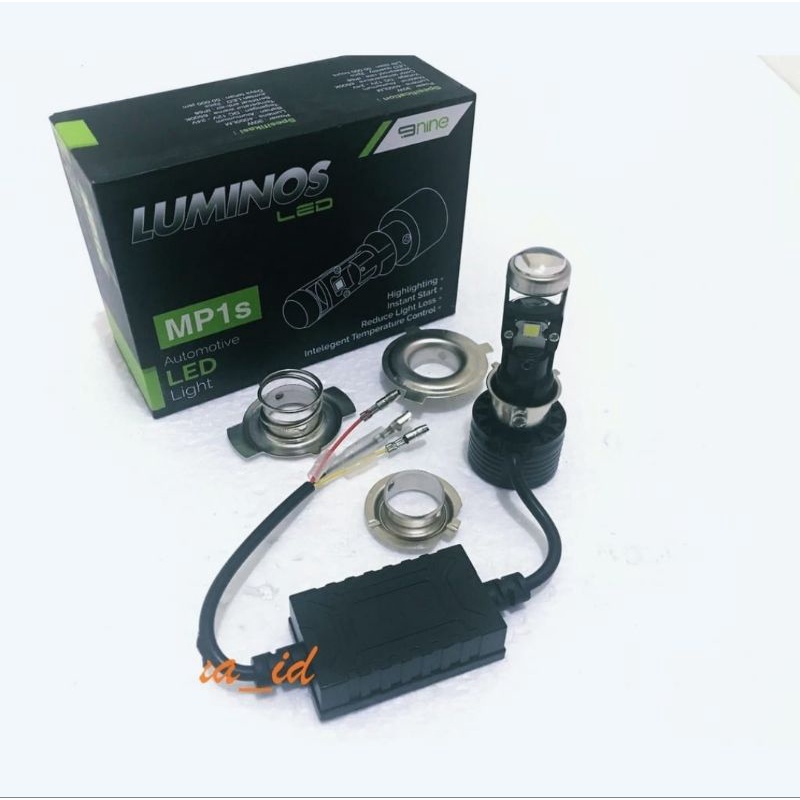 LAMPU LED UTAMA MOTOR MINI PROJECTOR MP1S MP1 30WATT 9NINE LUMINOS SUPER TERANG