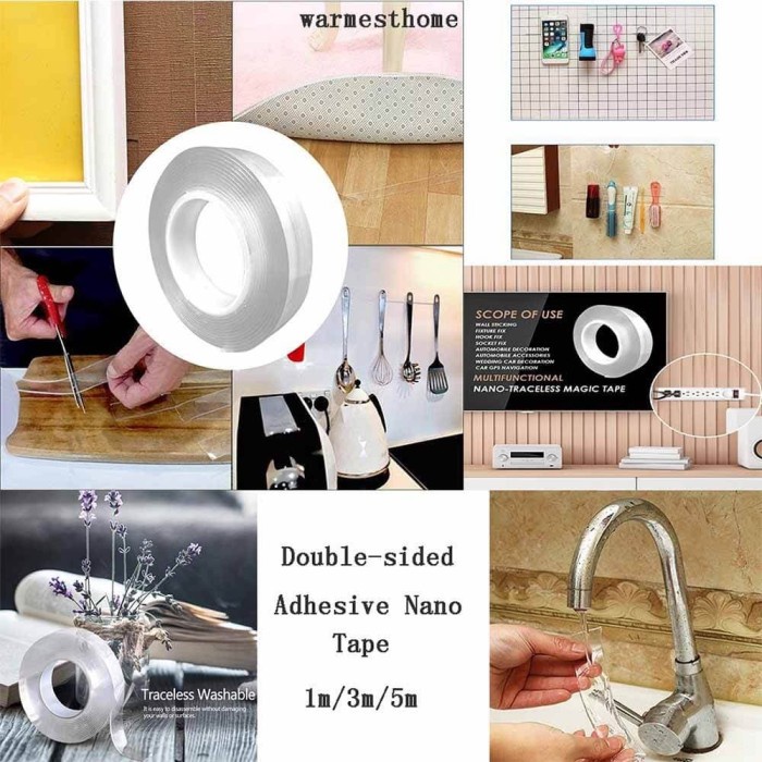 

Trendi Nano Magic Tape Transparant - Double Tape Super Kuat - 500 Cm X 3 Cm Limited
