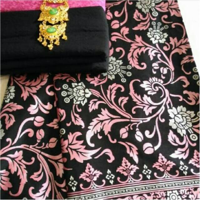 Kain Batik Prada Bunga Set Jarik Kain Embos //batik pekalongan