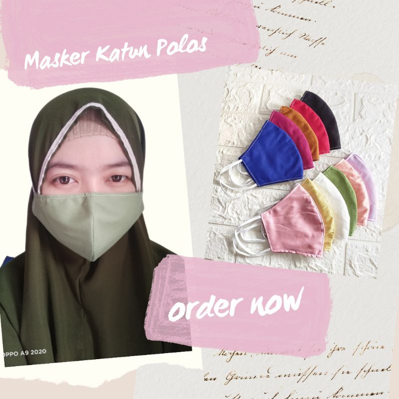 MASKER KAIN KATUN 2PLY EARLOOP