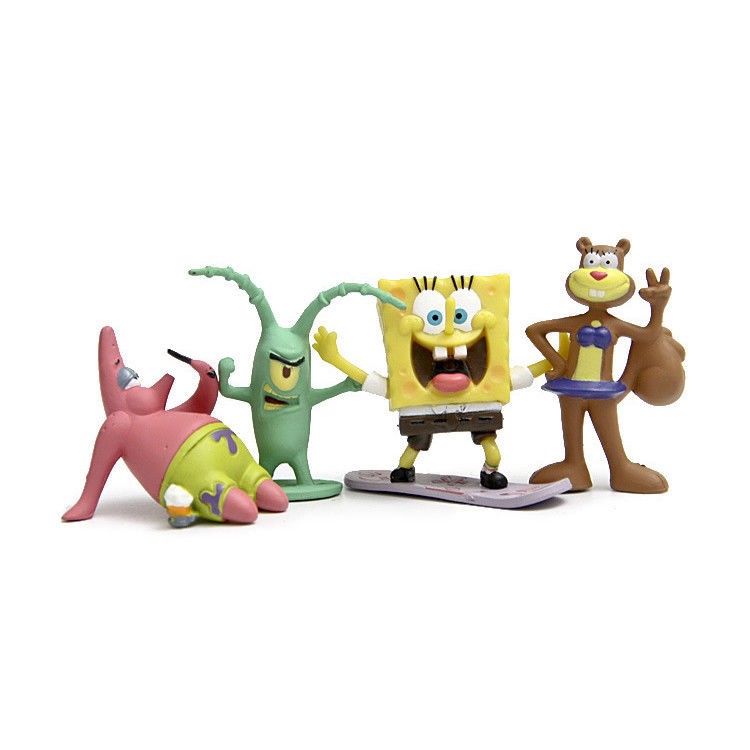 8pcs Set SpongeBob Squarepants Patrick Star Squidward Tentacles PVC Figure Toy