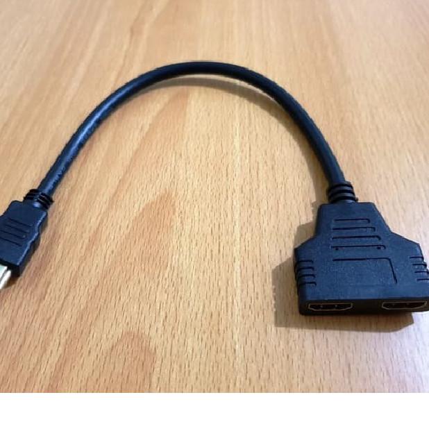 ✻ KABEL SPLITTER HDMI 2 PORT TANPA POWER - 1 INPUT KE 2 OUTPUT ☪