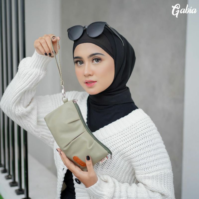 LUBY STRIPE / CHOCOLY BY GABIA DOMPET PANJANG POUCH HP MAKE UP