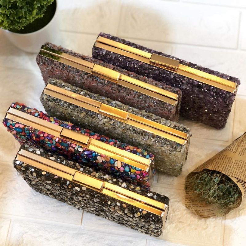 Tas Pesta BROOKLYN Box Clutch