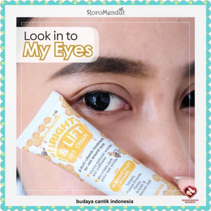 EYE CREAM RORO MENDUT - Krim Mata Roro Mendut - BRIGHT & LIFT EYE CREAM