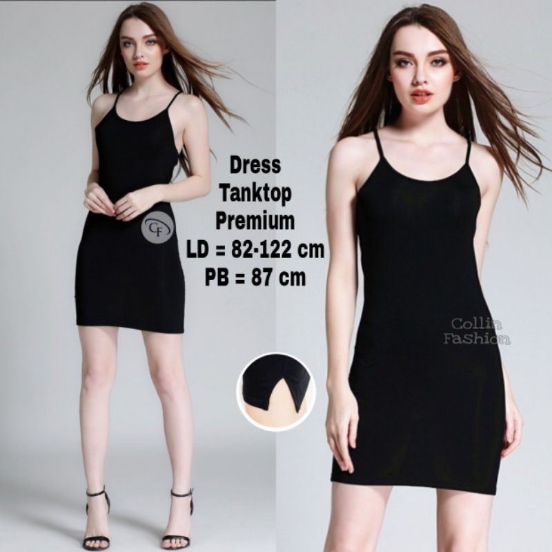 Dress Tanktop Tali Kecil Premium / Dress Premium