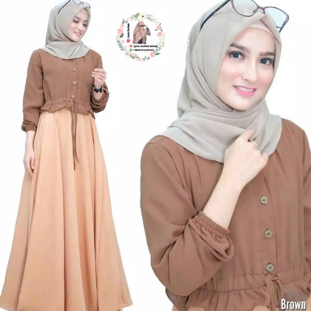 Anjani dress gamis remaja terbaru / gamis simpel / gamis muslimah / gamis syar'i murah / gamis promo