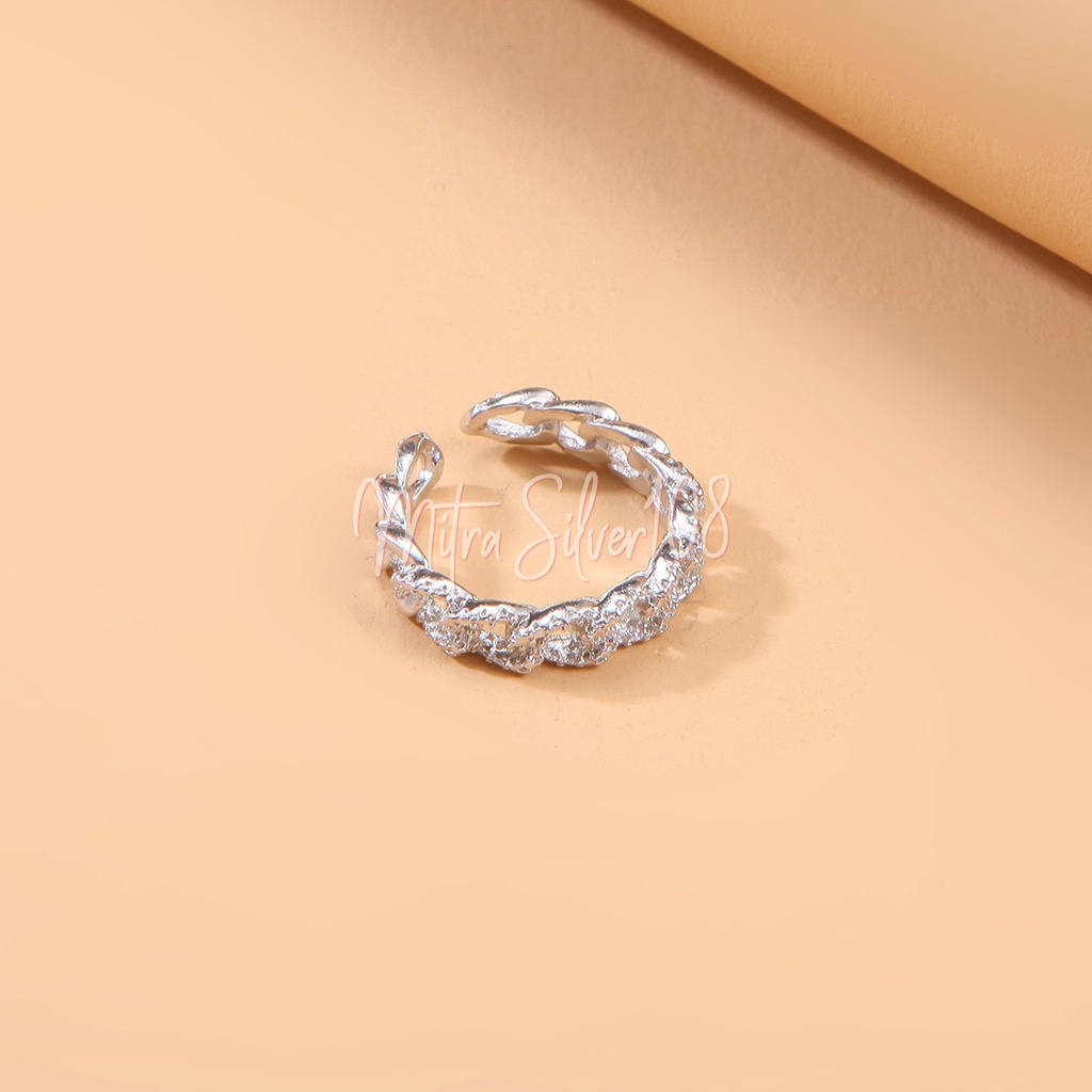 Cincin Wanita Fashion Korea Adjustable Model Terbuka Aksesoris Ring Jewelry CC 02