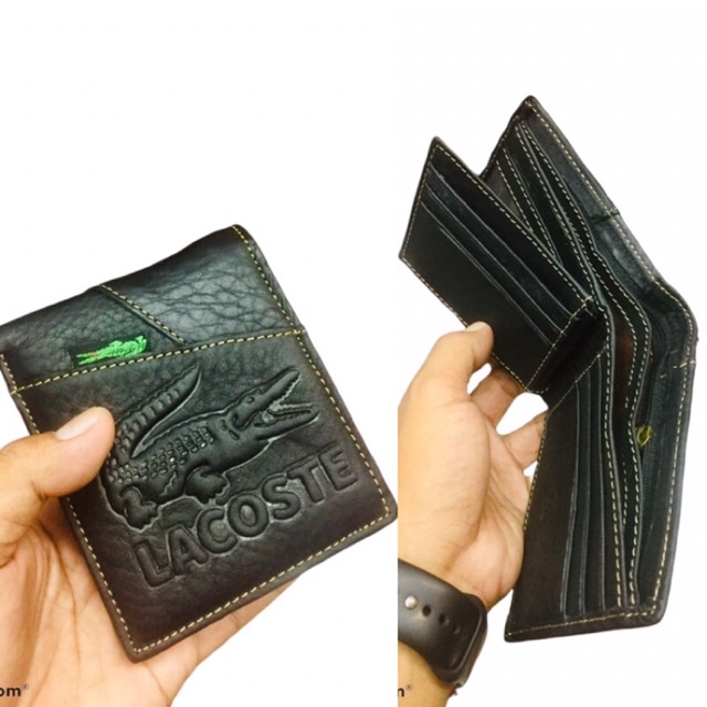 dompet lipat pria bahan kulit asli motif cetak buaya #dompet #dompetpria #dompetlipat #dompetkulit