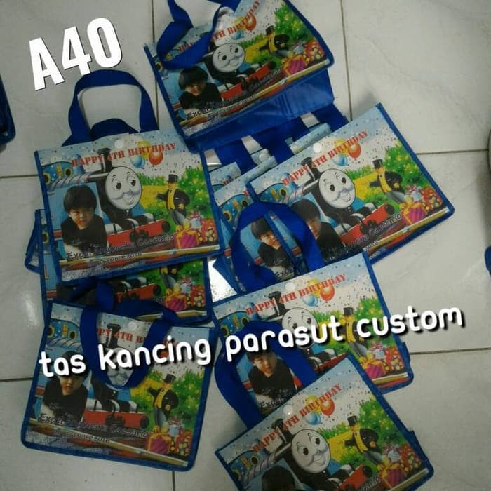 

MURAH -- Souvenir Tas Goodie Bag Custom Foto Nama Karakter Printing