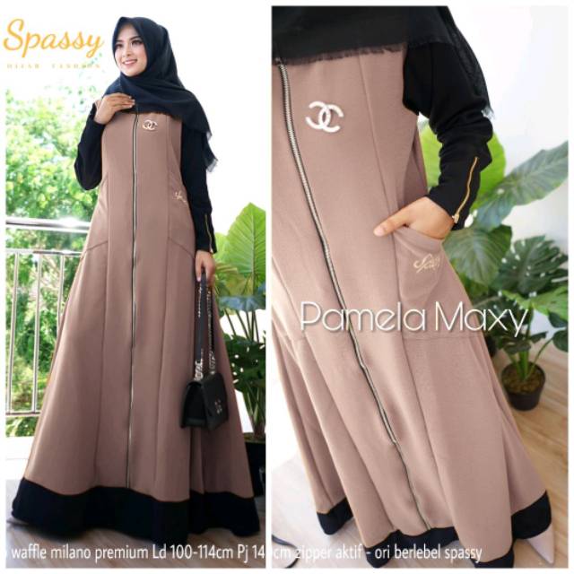 FASHION MUSLIM/PAKAIAN WANITA/DRESS/GAMIS/PAMELA MAXY BY SPASSY