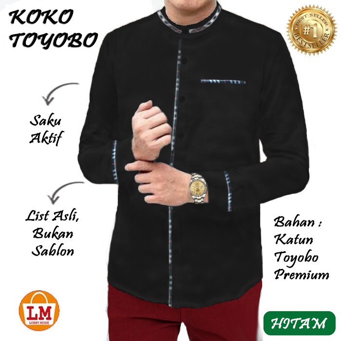 Baju Kemeja Koko Pria Lengan Panjang Terbaru 2021 KOKO TOYOBO LMS 14747-14755