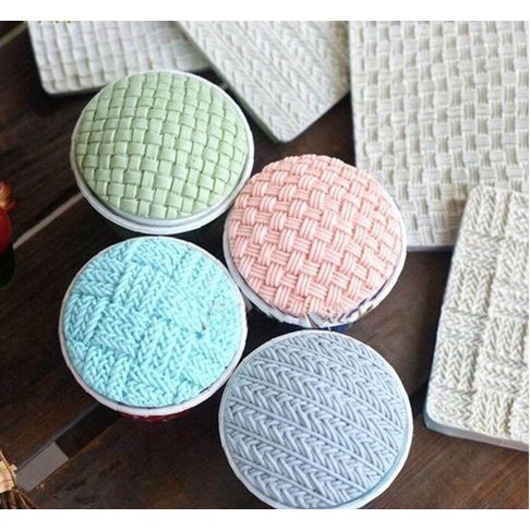 Knitting Texture Fondant Silicone Mat - Cetakan Fondant Tekstur Rajut