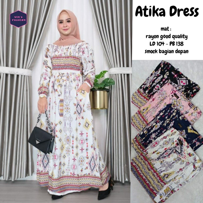 ATIKA DRESS ORI BY ALFASHION SOLO