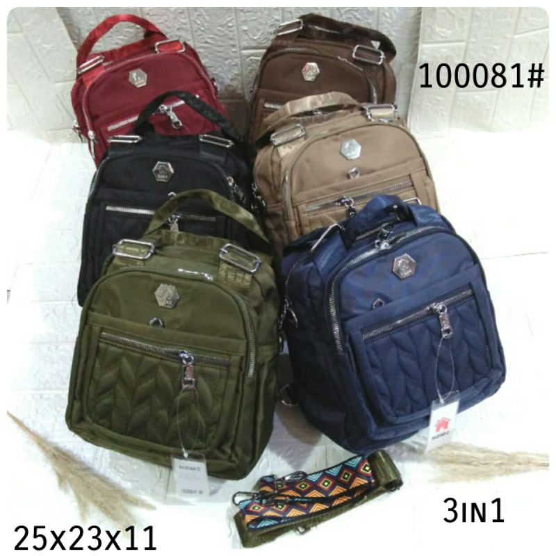 New Arival Home 100081 3In1 (Ransel,Tenteng,Selempang)+ 2 Tali panjang Dan Pendek