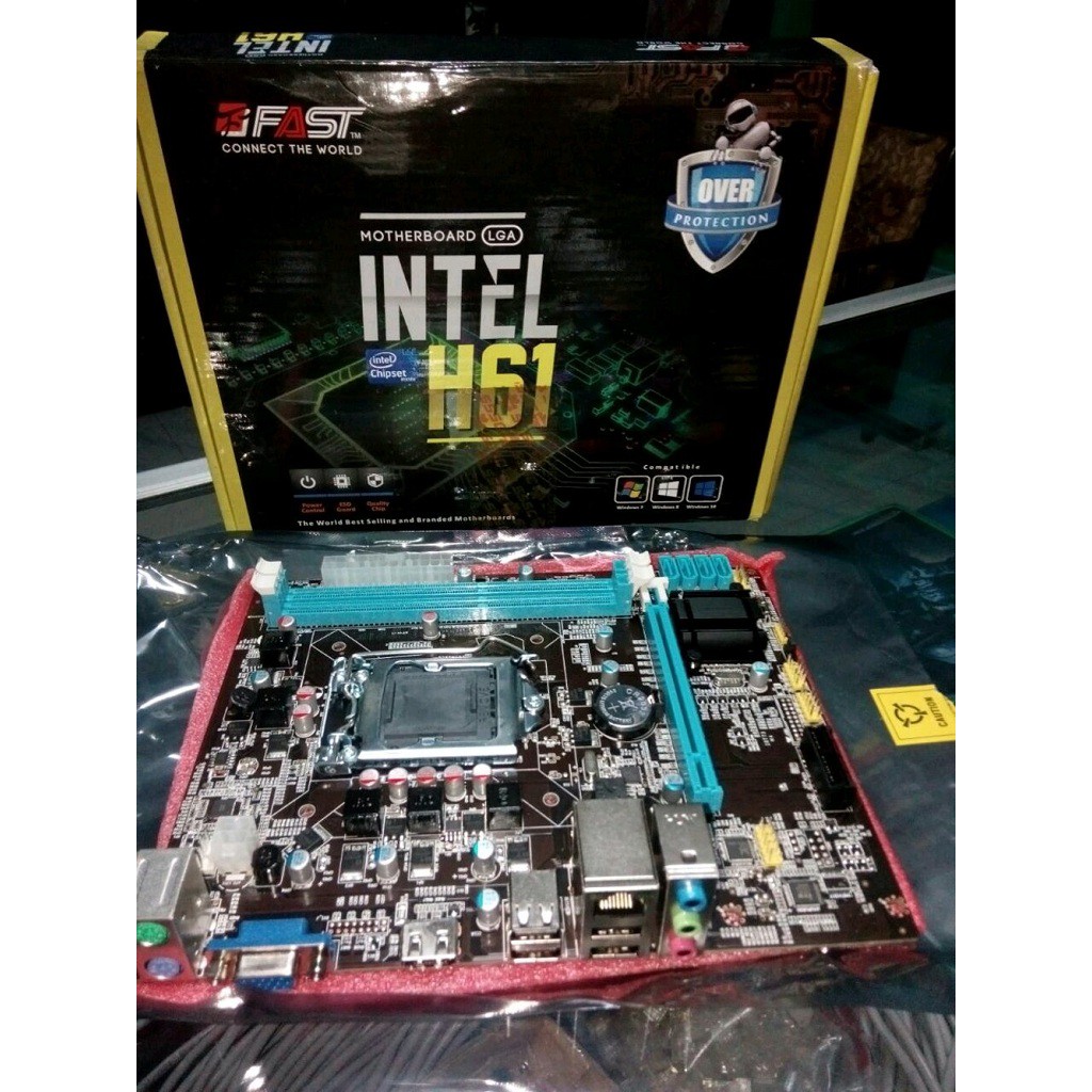 MOBO Mainboard Motherboard H61-H HDMI LGA1155 B75 H61 Z77 Support i3 i5 i7 3rd Baru Garansi 1 Tahun