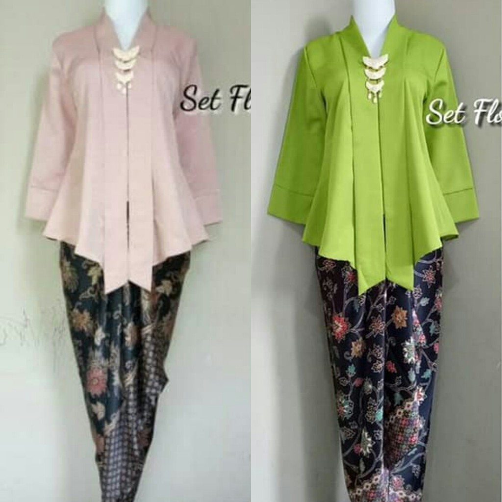 Setelan Kebaya Modern Floy Set Kebaya Wisuda Kutu Baru Warna Milo Dan Lainnya