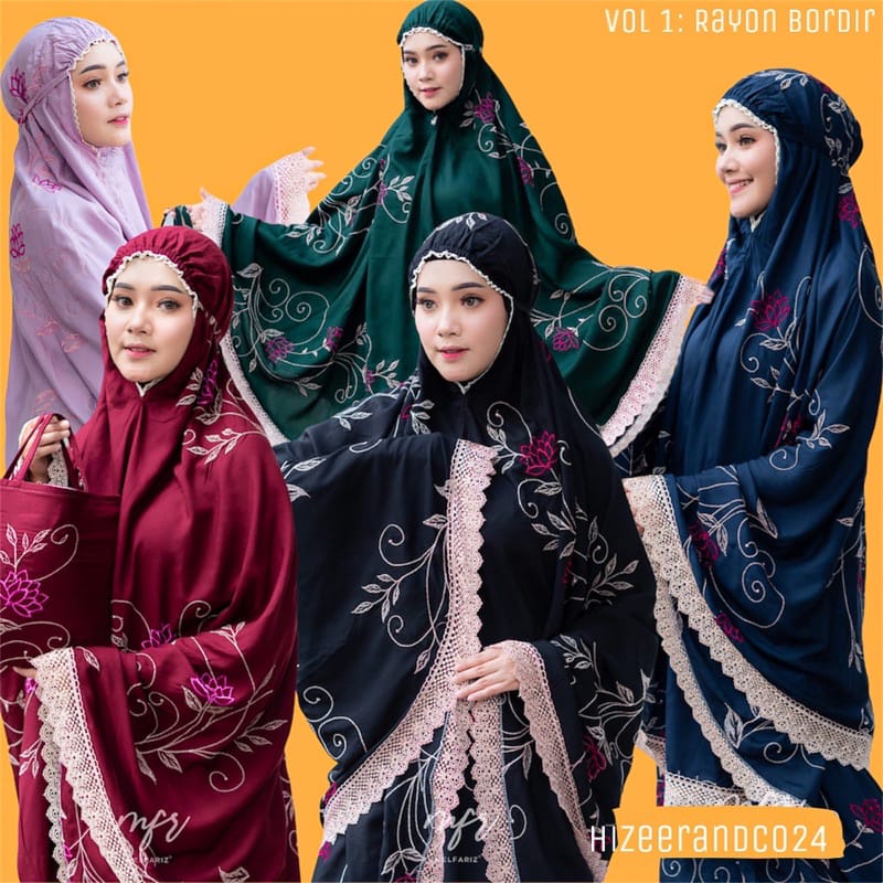 mukena dewasa | mukena lady embroidery | mukena katun rayon bordir | mukena bordir | mukenah | muken