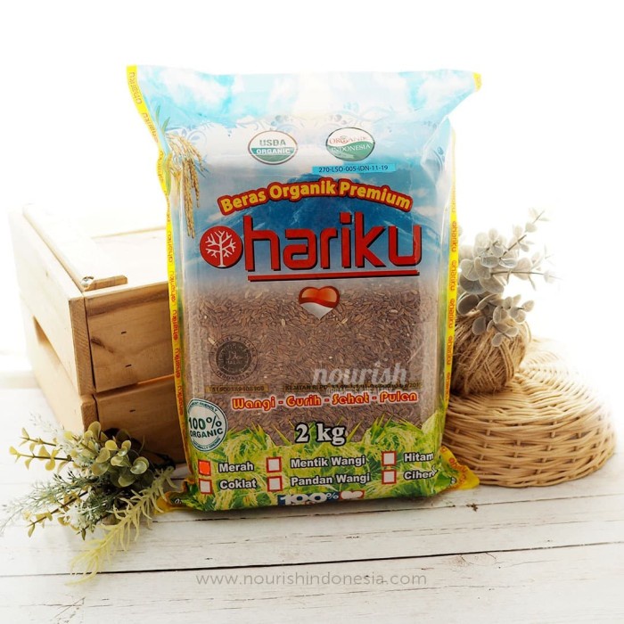 

Hariku, Organic Red Rice 2 kg (Beras Merah Organik)