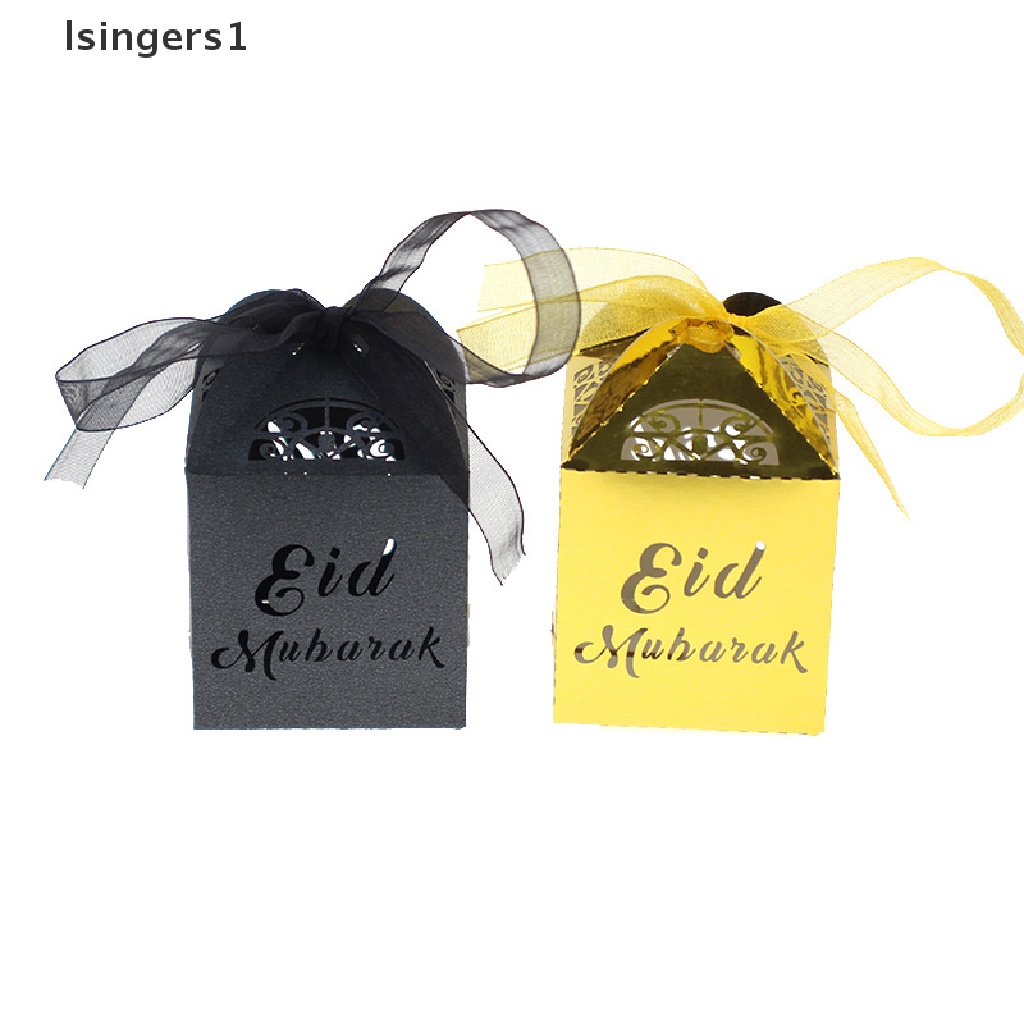 (lsingers1) 10pcs / Set Kotak Permen Desain EID Mubarak Untuk Hadiah Ulang Tahun
